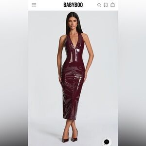Chic Backless Burgundy Dress